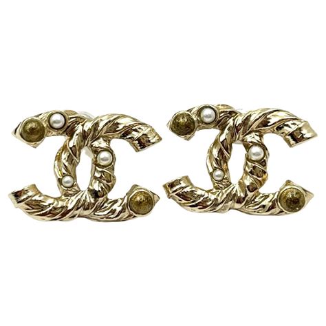 boucles d'oreille chanel vintage|chanel earrings for sale.